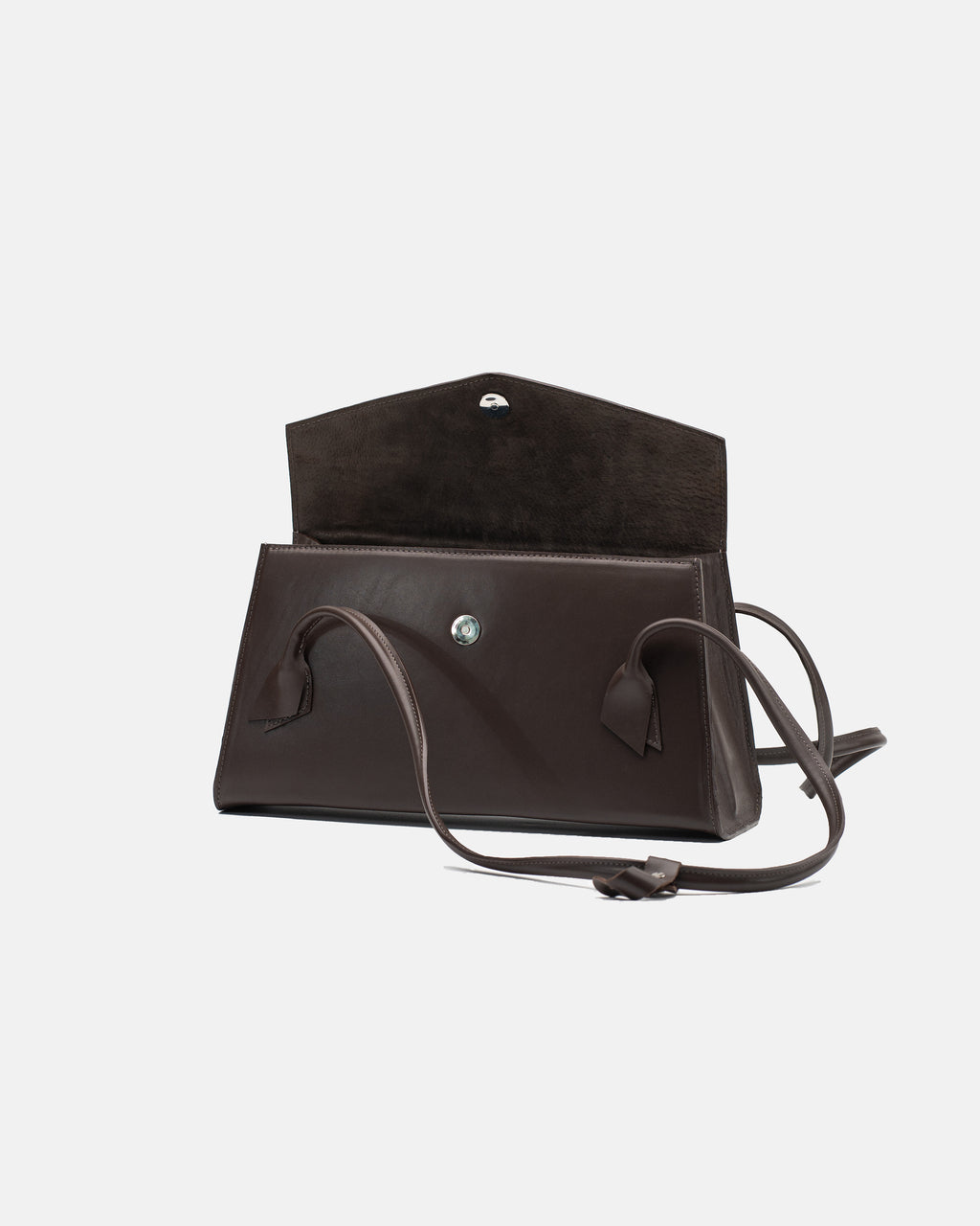 Alvera M Leder Handtasche (Schwarz)