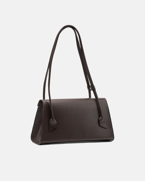 Alvera M Leder Handtasche (Schwarz)