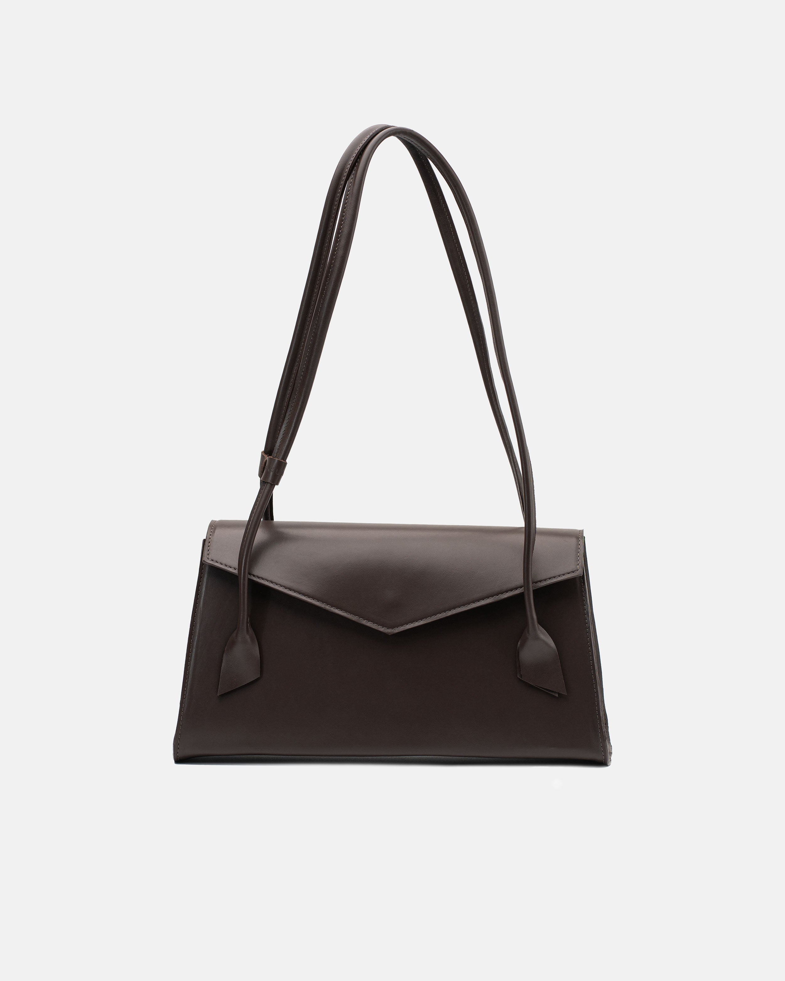 Alvera M Leder Handtasche (Schwarz)