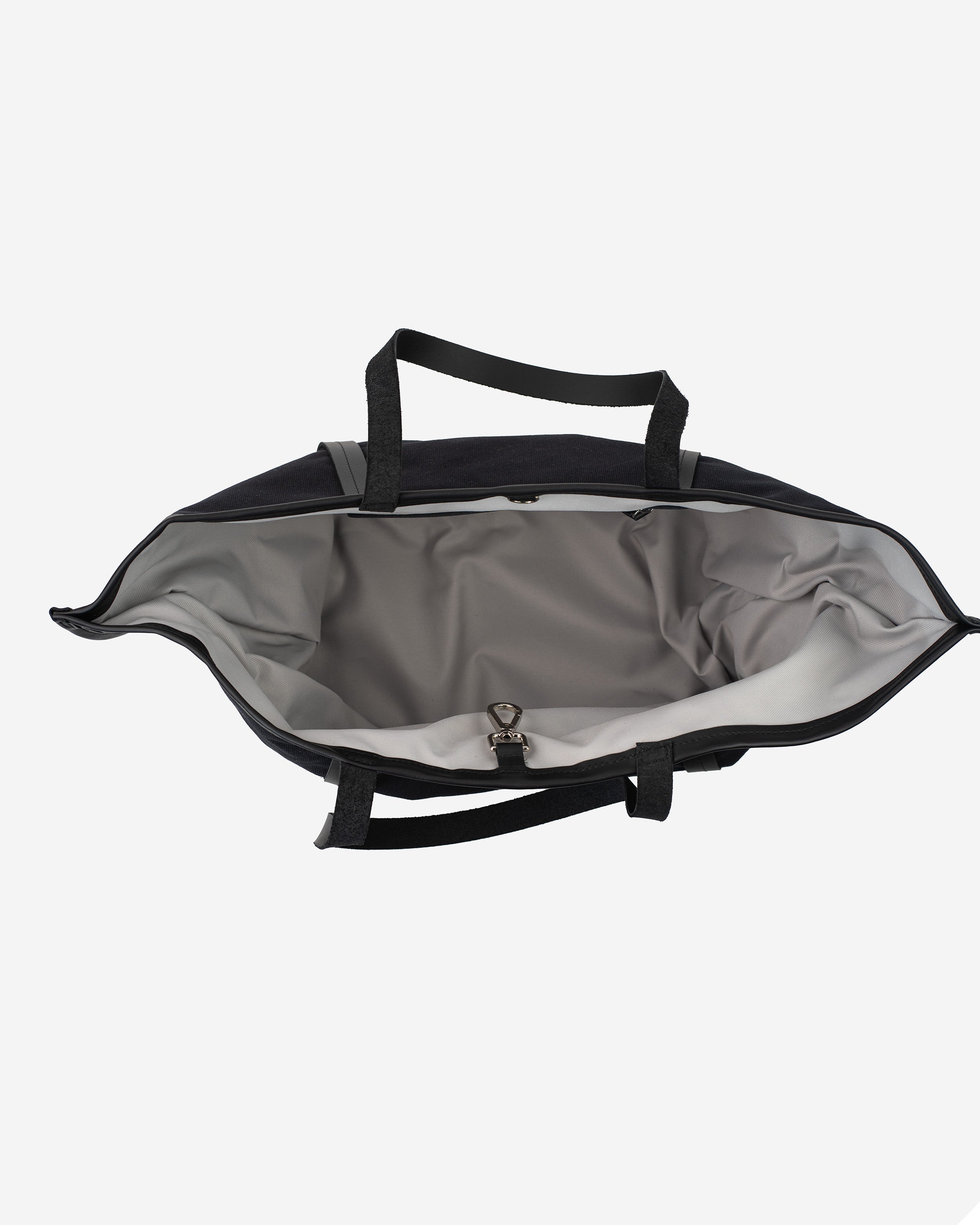 Astra Shopper Canvas with leather straps (Black)