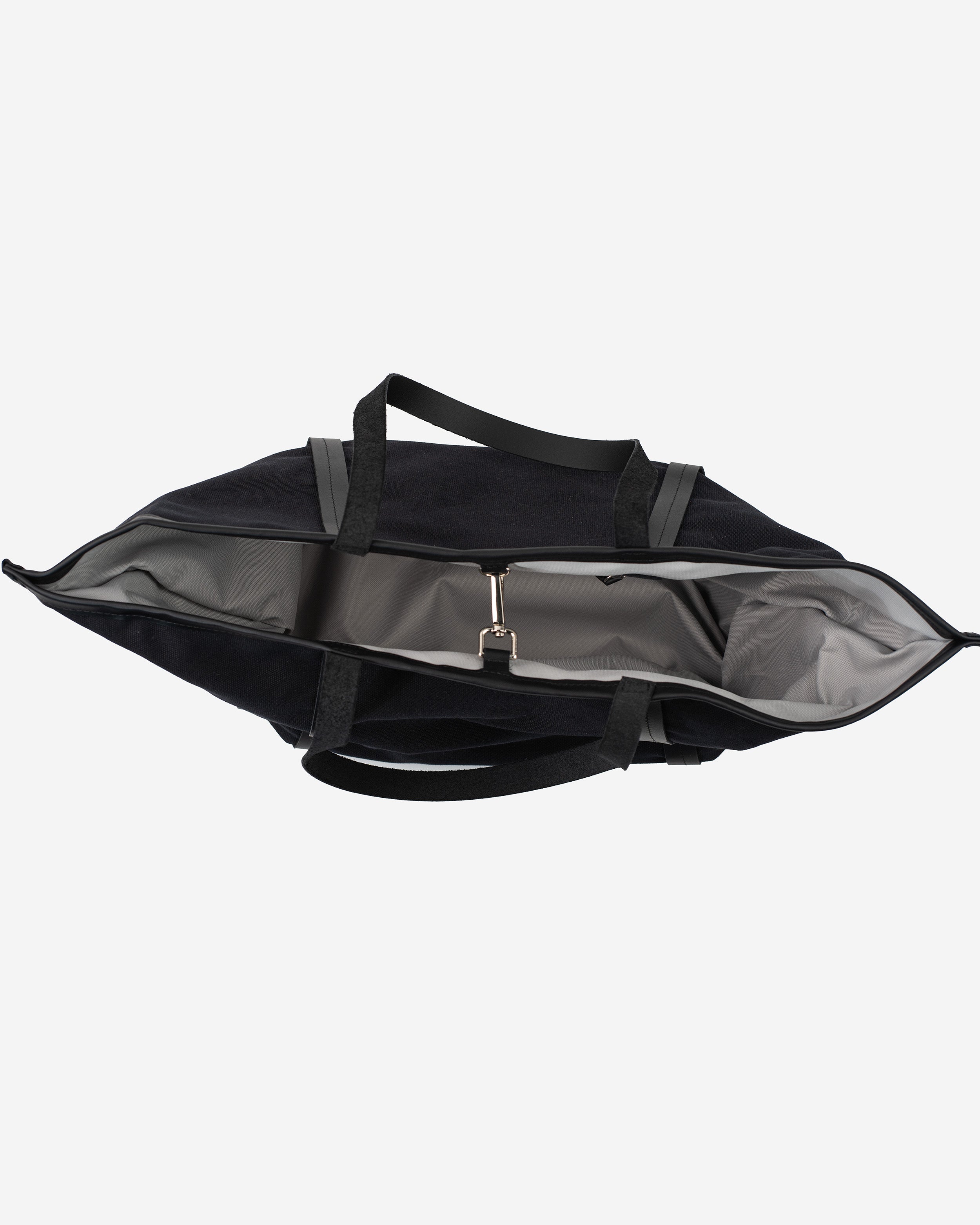 Astra Shopper Canvas with leather straps (Black)