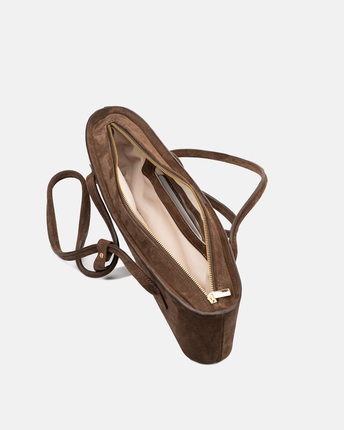 Teckelete Lederhandtasche (Black Coffee)