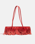 The Teckelete Longue red leather handbag – front view