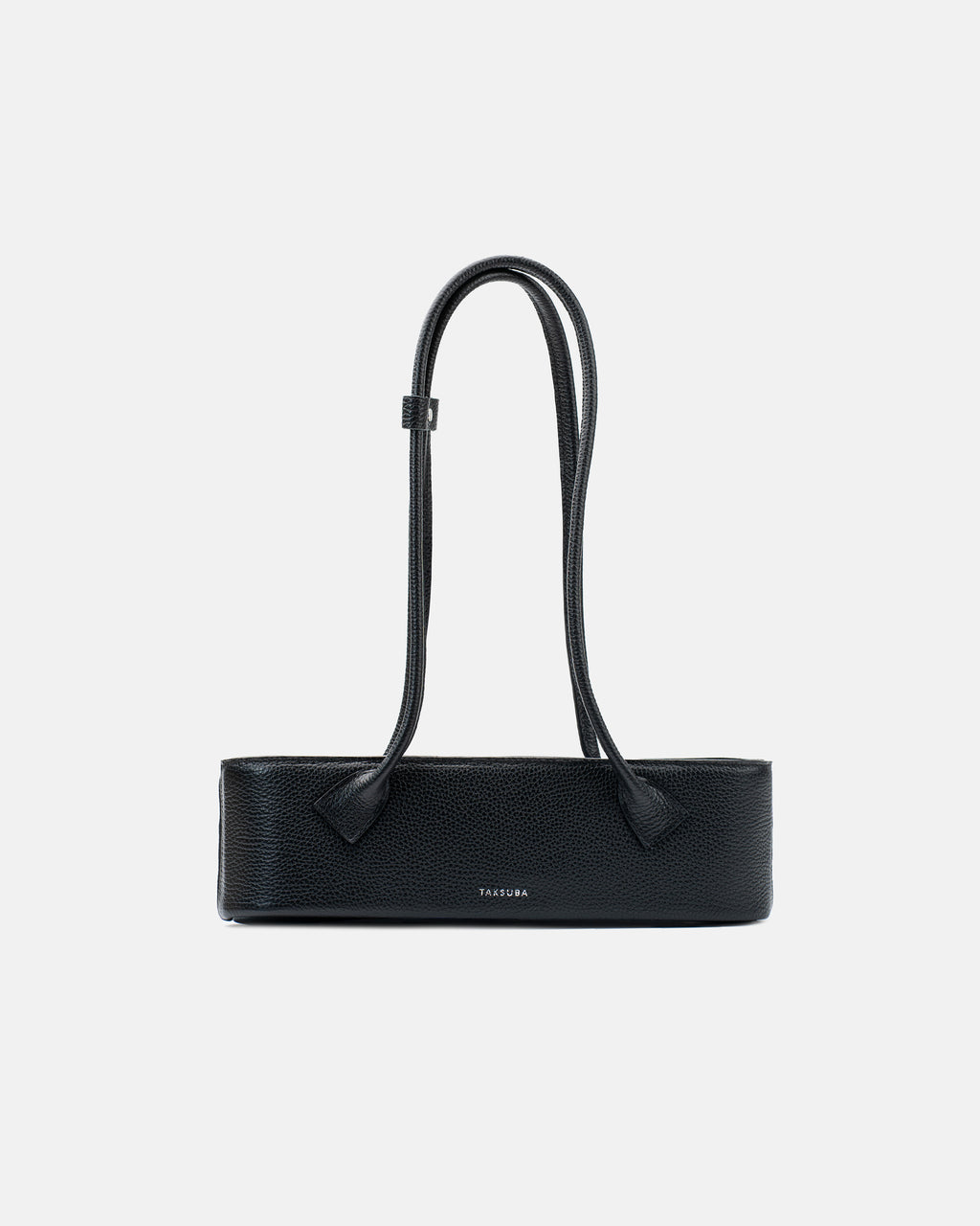 Black Teckelete Mini leather shoulder bag by TAKSUBA
