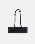 Black Teckelete Mini leather shoulder bag by TAKSUBA