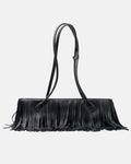 Black Teckelete Longue leather shoulder handbag by TAKSUBA