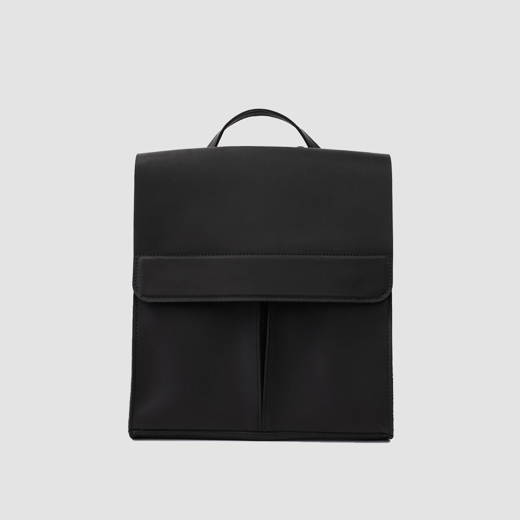 Black Leather Backpack
