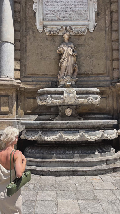 Leather Handbag - Teckelete (Olive Green)