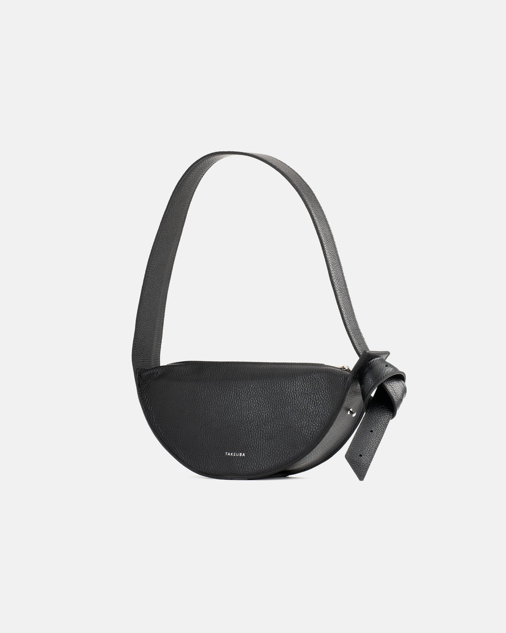 Skórzana torebka Eclipse M w kolorze czarnym na ramię, z szerokim paskiem