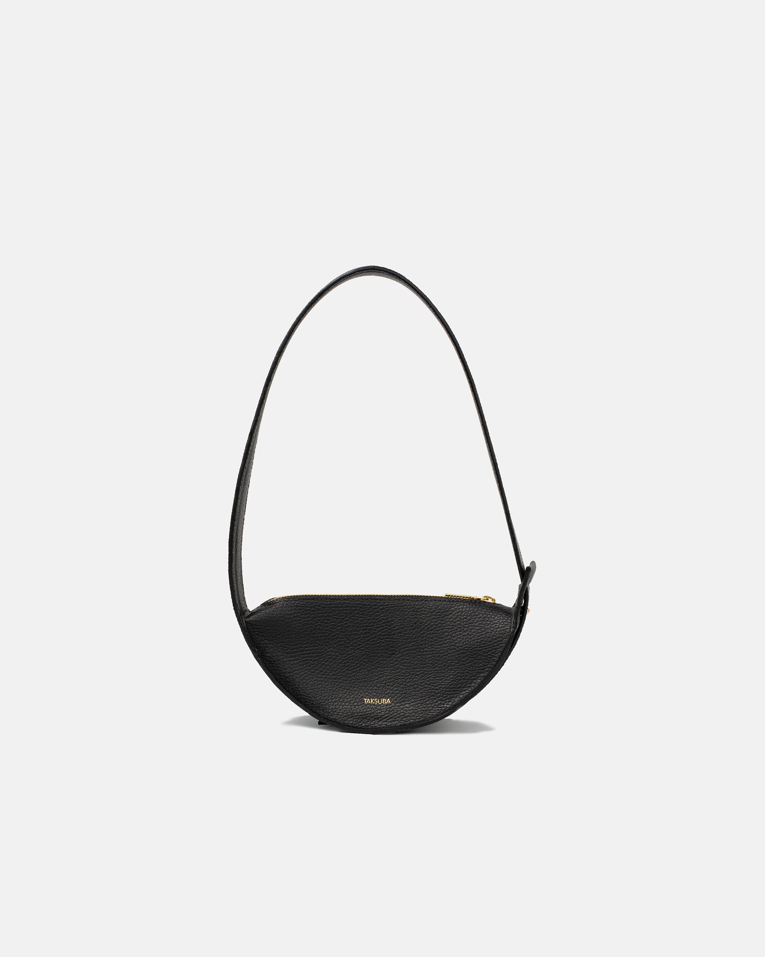 Torebka skórzana Eclipse S czarna z długim regulowanym paskiem